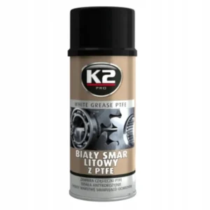 Zamów teraz BIAŁY SMAR LITOWY Z TEFLONEM PTFE SPRAY K2 REDUKUJE TARCIE 400ml