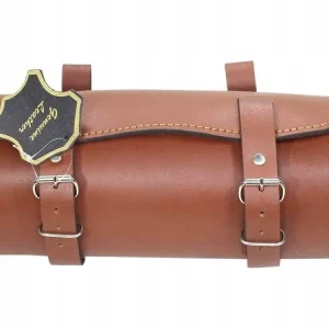 Nowość Piórnik Rolka Skórzana Brązowa, Klasyczny Design dla Szkoły