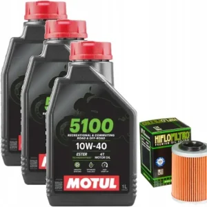 OLEJ MOTUL 5100 10W40 3x1L FILTR HF152 ZESTAW QUAD ATV CF MOTO 400 500 800 Oryginalny