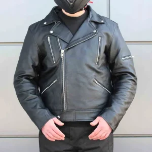 Kurtka Skórzana Klasyczna z Zamkiem Czarna XL Made in Poland Zamów teraz