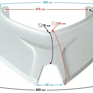 Szybka dostawa Obudowa - łącznik biały na kufer do skutera B-max